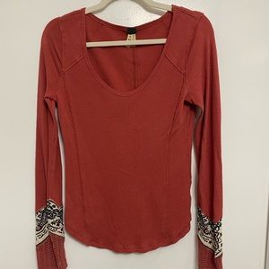 We the Free People patchwork top size M